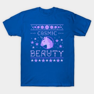 Celestial Cosmic Beauty Unicorn Ugly Sweater Style T-Shirt